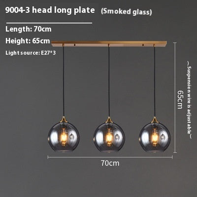 Amber Glass Bedside Chandelier