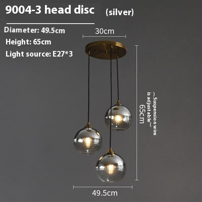 Amber Glass Bedside Chandelier