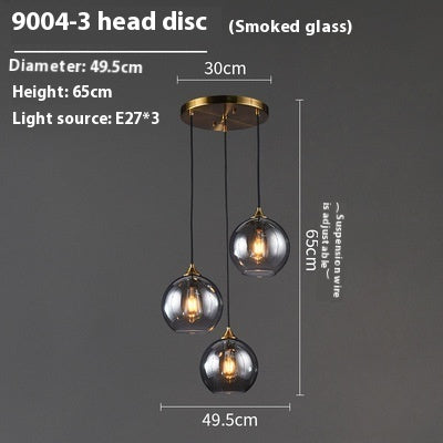 Amber Glass Bedside Chandelier