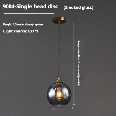 Amber Glass Bedside Chandelier