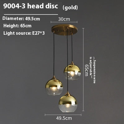 Amber Glass Bedside Chandelier