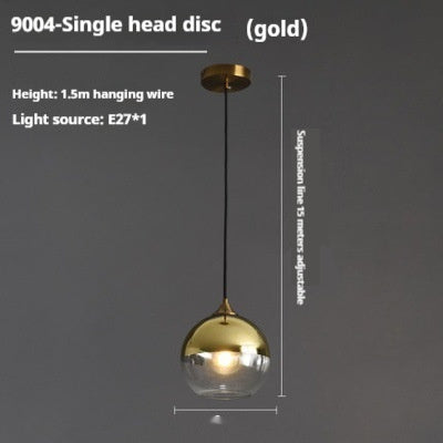 Amber Glass Bedside Chandelier