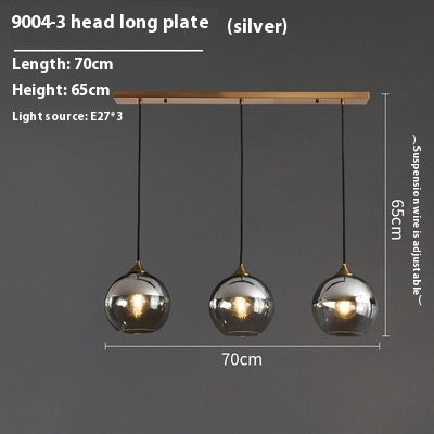 Amber Glass Bedside Chandelier