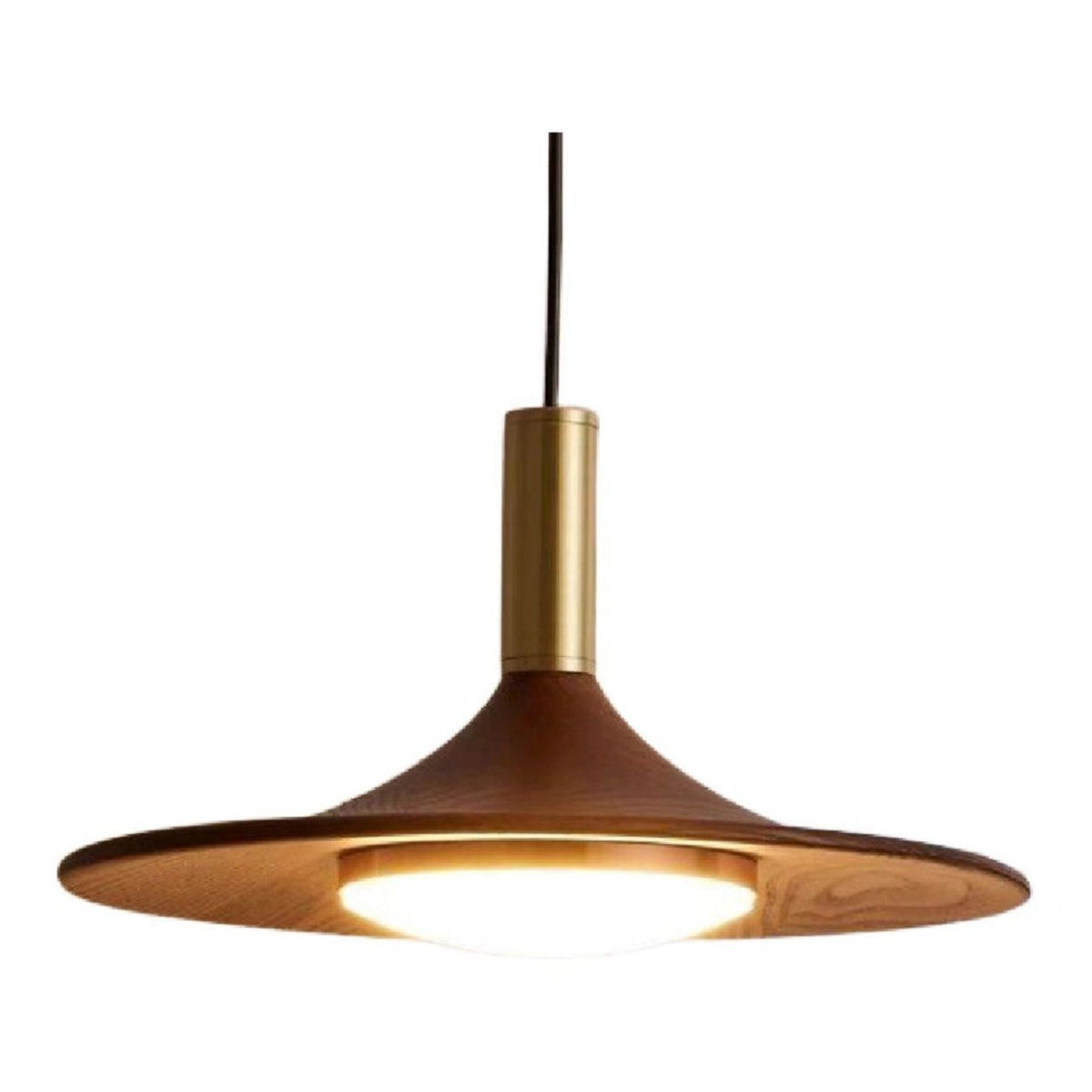 Walnut Iron Chandelier