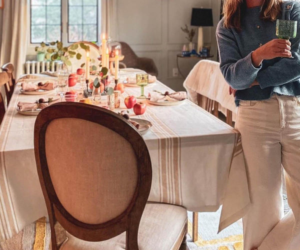 Cotton Striped Tablecloth - Rectangle Tablecloths