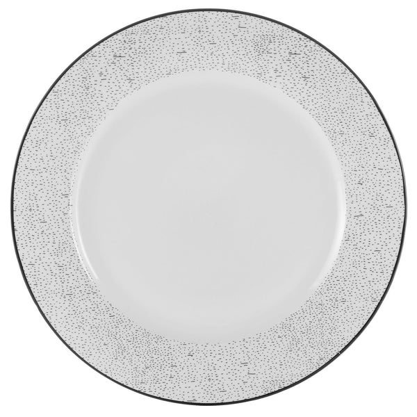 Dinnerware Set 12 Piece Black and White, Service for 4