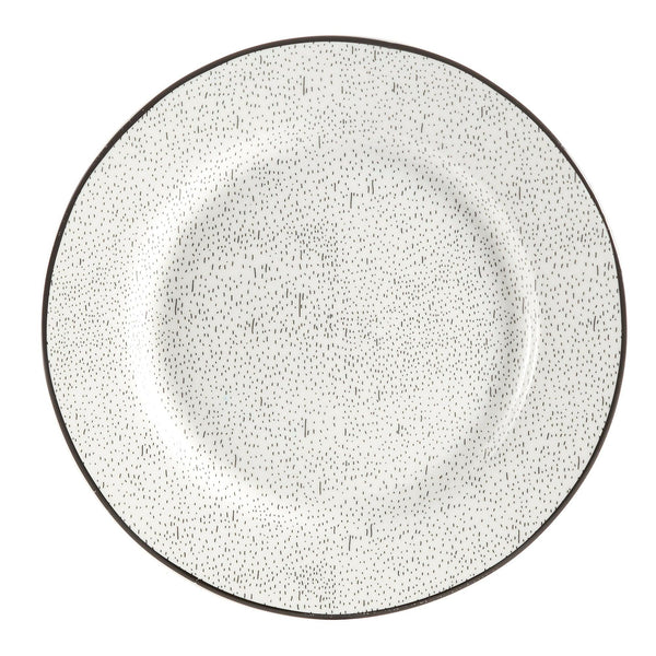 Dinnerware Set 12 Piece Black and White, Service for 4