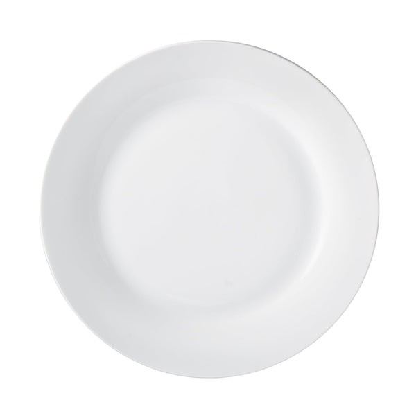 Dinnerware Set 12 Piece Plain White Round Rim, Service for 4