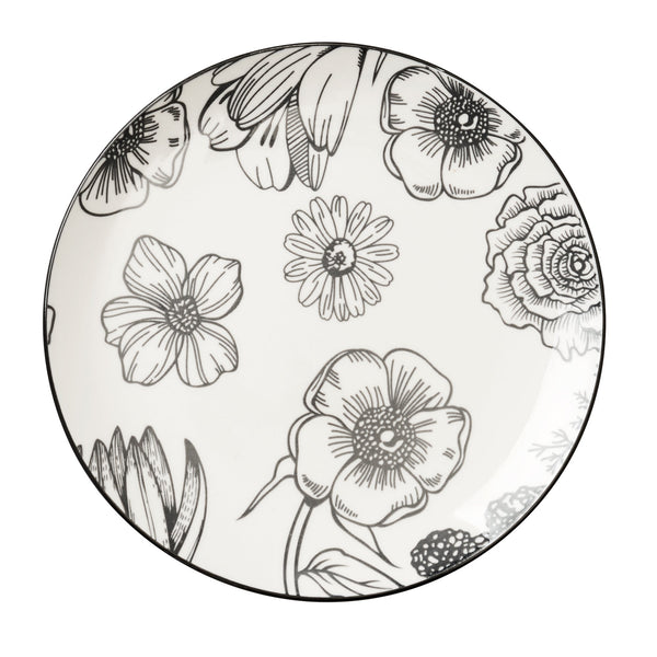 Dinnerware Set 12 Piece Porcelain Coupe Banquet, Service for 4