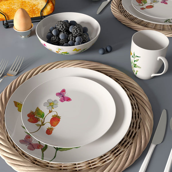 Dinnerware Set 16 Piece Garden Butterflies, Service for 4