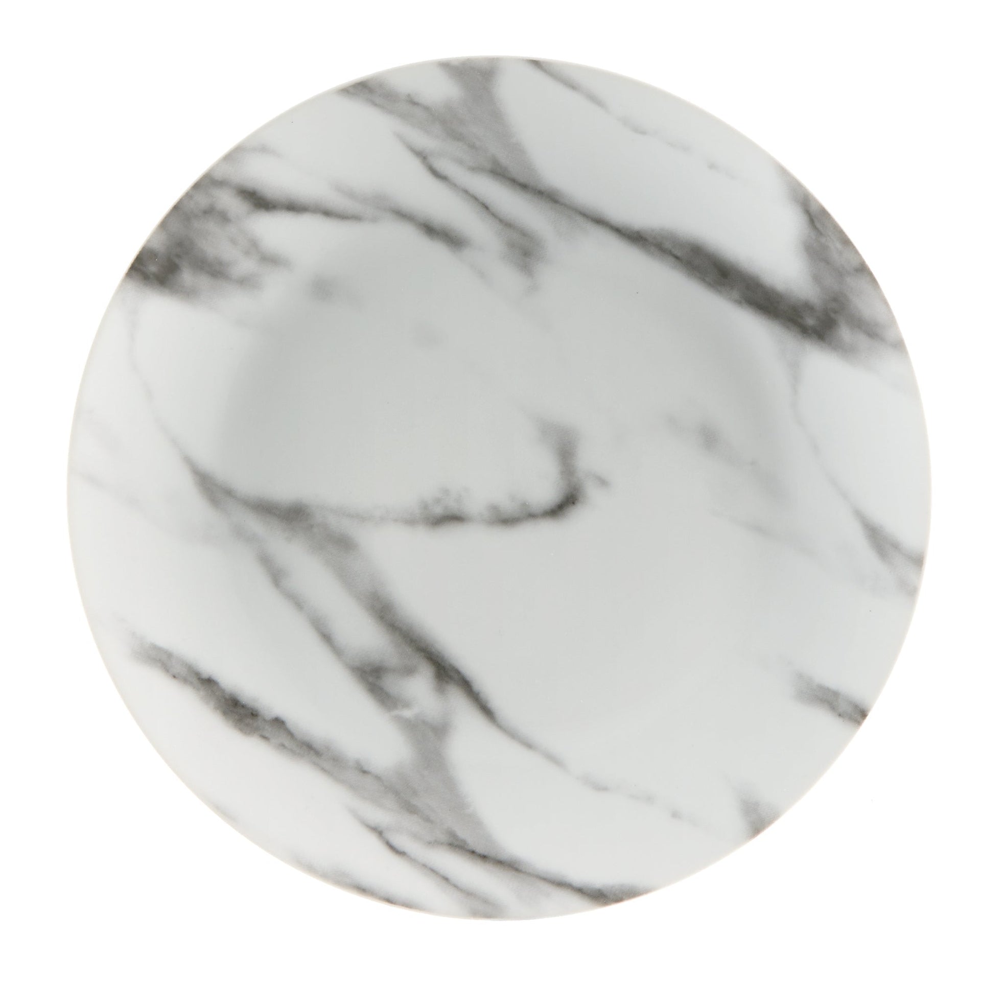 Dinnerware Set 16 Piece Porcelain Coupe Marble, Service for 4