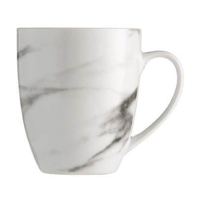 Dinnerware Set 16 Piece Porcelain Coupe Marble, Service for 4