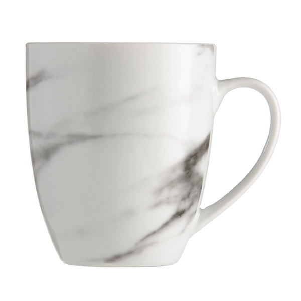 Dinnerware Set 16 Piece Porcelain Coupe Marble, Service for 4