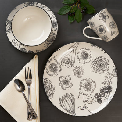 Dinnerware Set 16 Piece Porcelain, Service for 4