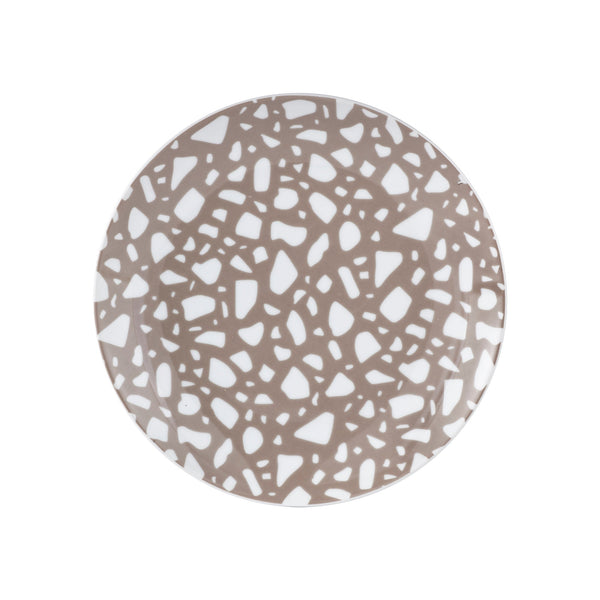 Dinnerware Set 16 Piece Terrazzo Beige, Service for 4