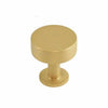 Lew's Square Bar Cabinet Knobs and Handles in Brushed Brass - Disc Knob