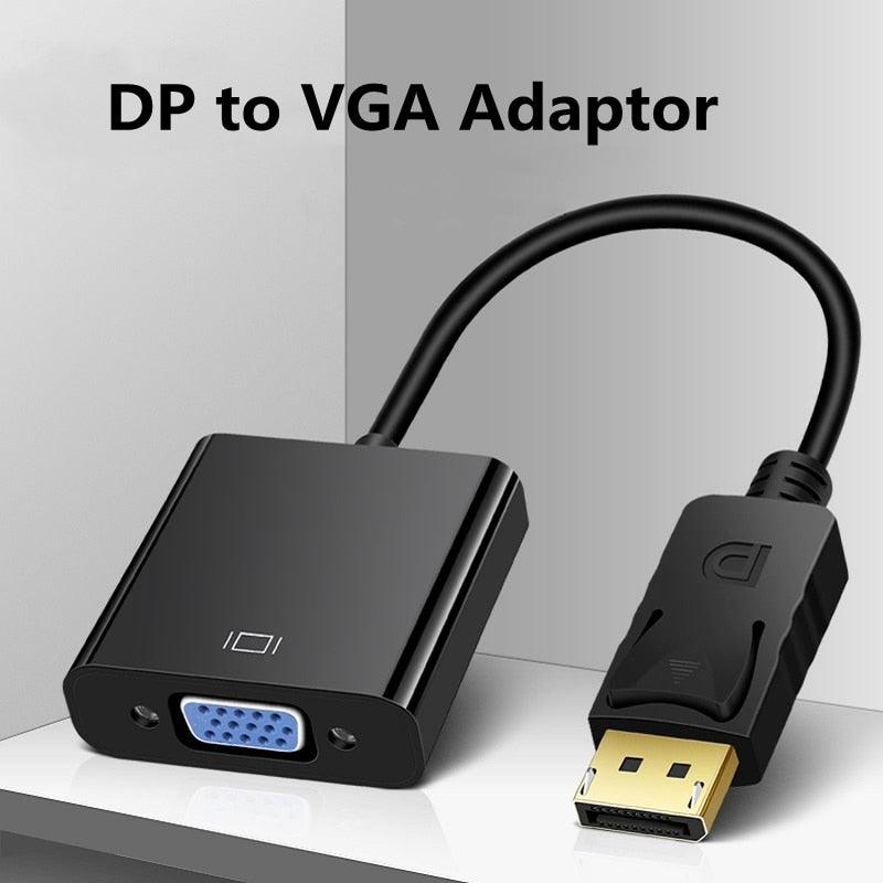 DisplayPort to VGA Adapter Cable Converter Compatible with Computer, Desktop, Laptop, PC, Monitor, Projector.