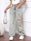 Distressed High Waist Jeans - Light / S