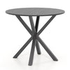 36 Inch Wood Dining Table with Intersecting Pedestal Base for 2-4 People-Black