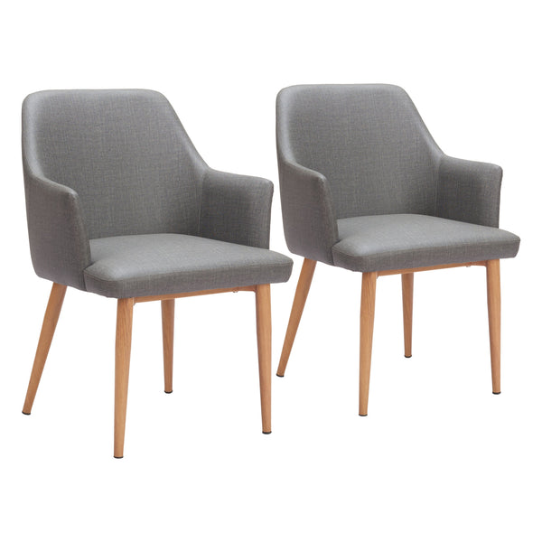 Wisom Dining Chair (Set of 2) Gray
