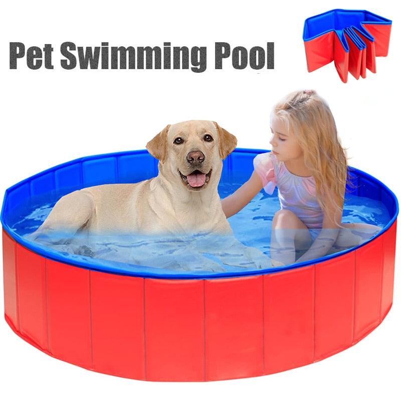 Dog Swimming Pool Foldable Pet Bath Swimming Tub Bathtub Pet Collapsible Bathing Pool for Dogs Cats Kids Big Size Bathing Pool Pet Pool Bathing Tub Outdoor Swimming Pool for Large Small Dogs