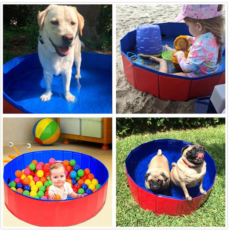 Dog Swimming Pool Foldable Pet Bath Swimming Tub Bathtub Pet Collapsible Bathing Pool for Dogs Cats Kids Big Size Bathing Pool Pet Pool Bathing Tub Outdoor Swimming Pool for Large Small Dogs