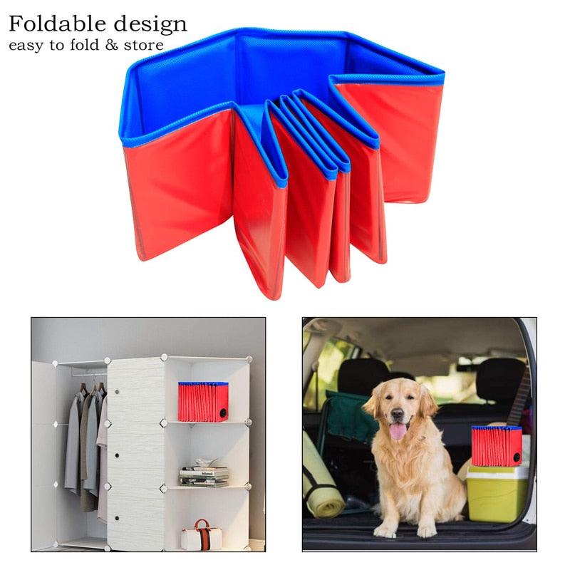 Dog Swimming Pool Foldable Pet Bath Swimming Tub Bathtub Pet Collapsible Bathing Pool for Dogs Cats Kids Big Size Bathing Pool Pet Pool Bathing Tub Outdoor Swimming Pool for Large Small Dogs