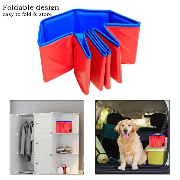 Dog Swimming Pool Foldable Pet Bath Swimming Tub Bathtub Pet Collapsible Bathing Pool for Dogs Cats Kids Big Size Bathing Pool Pet Pool Bathing Tub Outdoor Swimming Pool for Large Small Dogs