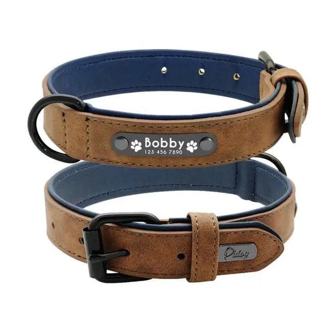 Dogs Collars Personalized Padded Collar Leather Dog Walking Leash For Small Medium Large Dogs Dog Collar and Leash Dog Collar and Leash Leather Padded Dogs Collars Lead Rope
