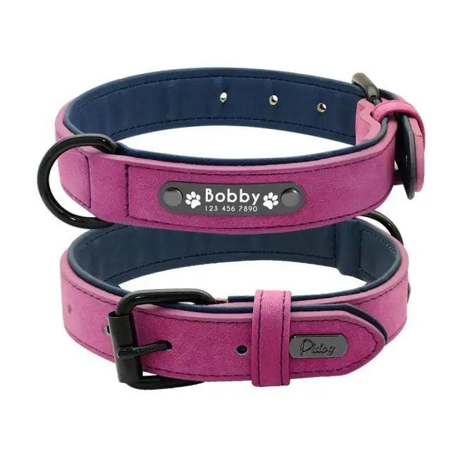 Dogs Collars Personalized Padded Collar Leather Dog Walking Leash For Small Medium Large Dogs Dog Collar and Leash Dog Collar and Leash Leather Padded Dogs Collars Lead Rope