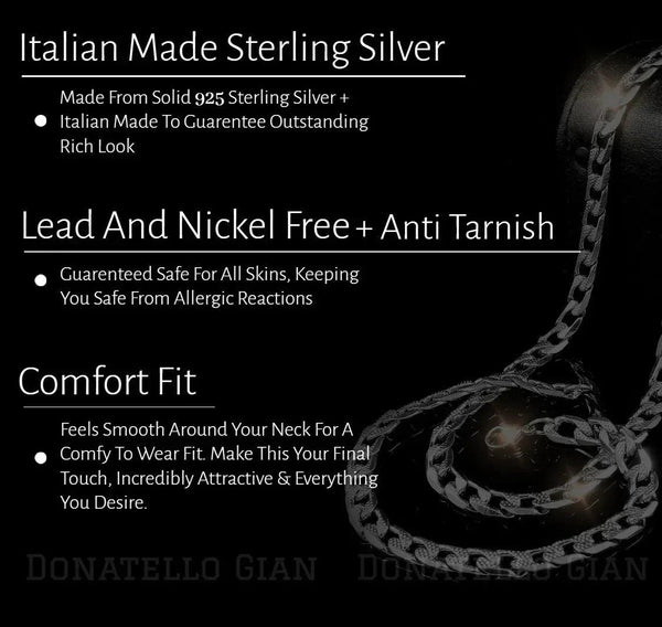 Sterling Silver 925 Round Franco Chain 1.7MM, 16