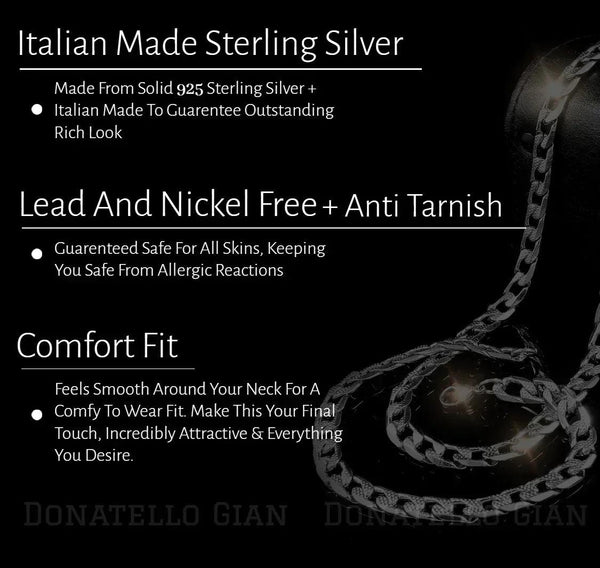 Sterling Silver 925 Figaro Link Chain 3.5MM, 16