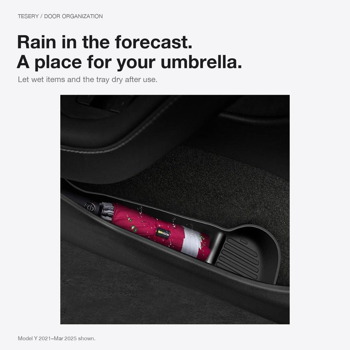 Door Side Organizer Tray for Tesla Model Y Juniper / Model YL