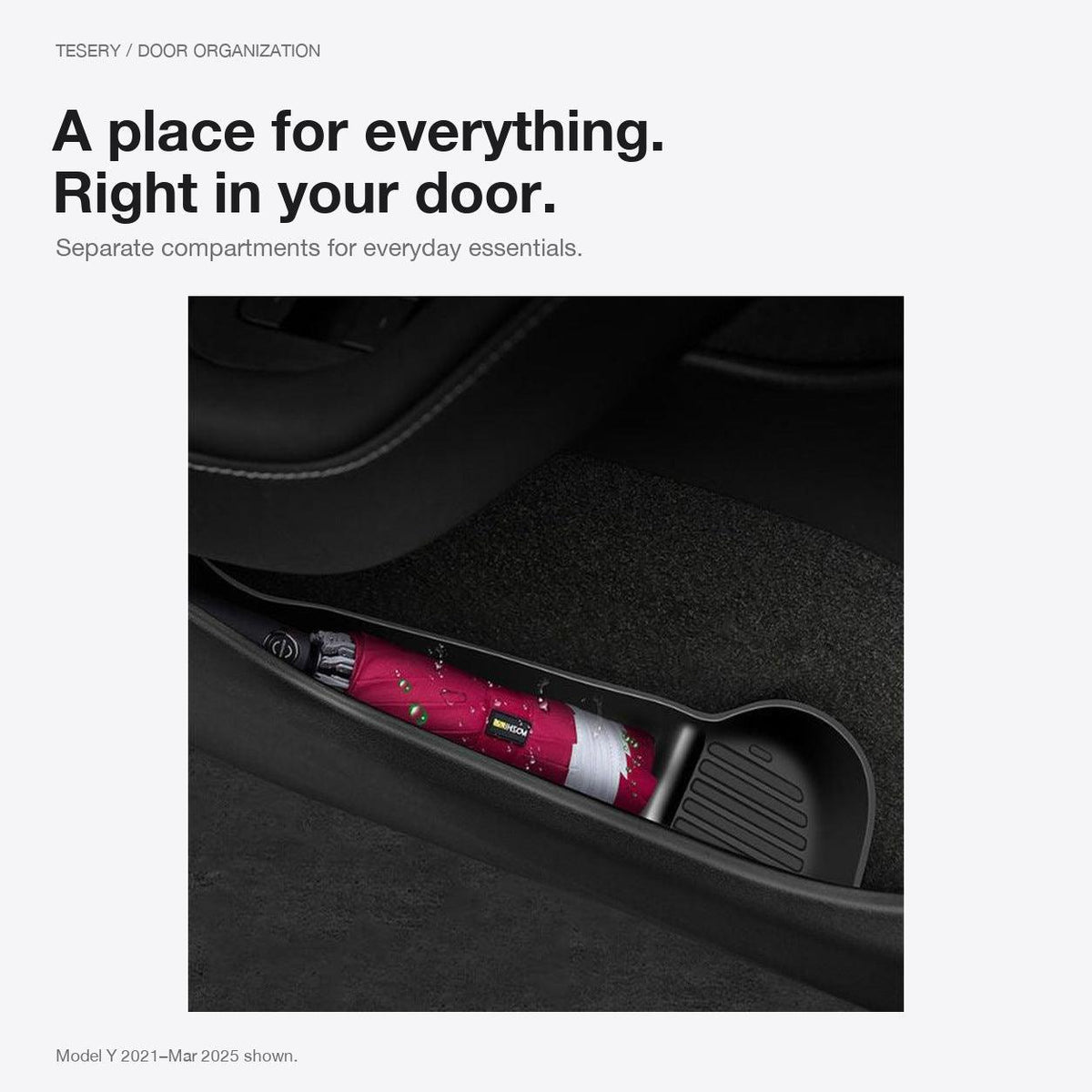 Door Side Organizer Tray for Tesla Model Y Juniper / Model YL