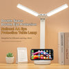 Double Lamp Cap Led Foldable Reading Lamp For Children's Mobile Phone Bracket Desk Study Light Free Shipping Bedroom Table Lamps Decorative Table Lamp Cute Study Lamps for Bedroom Décor
