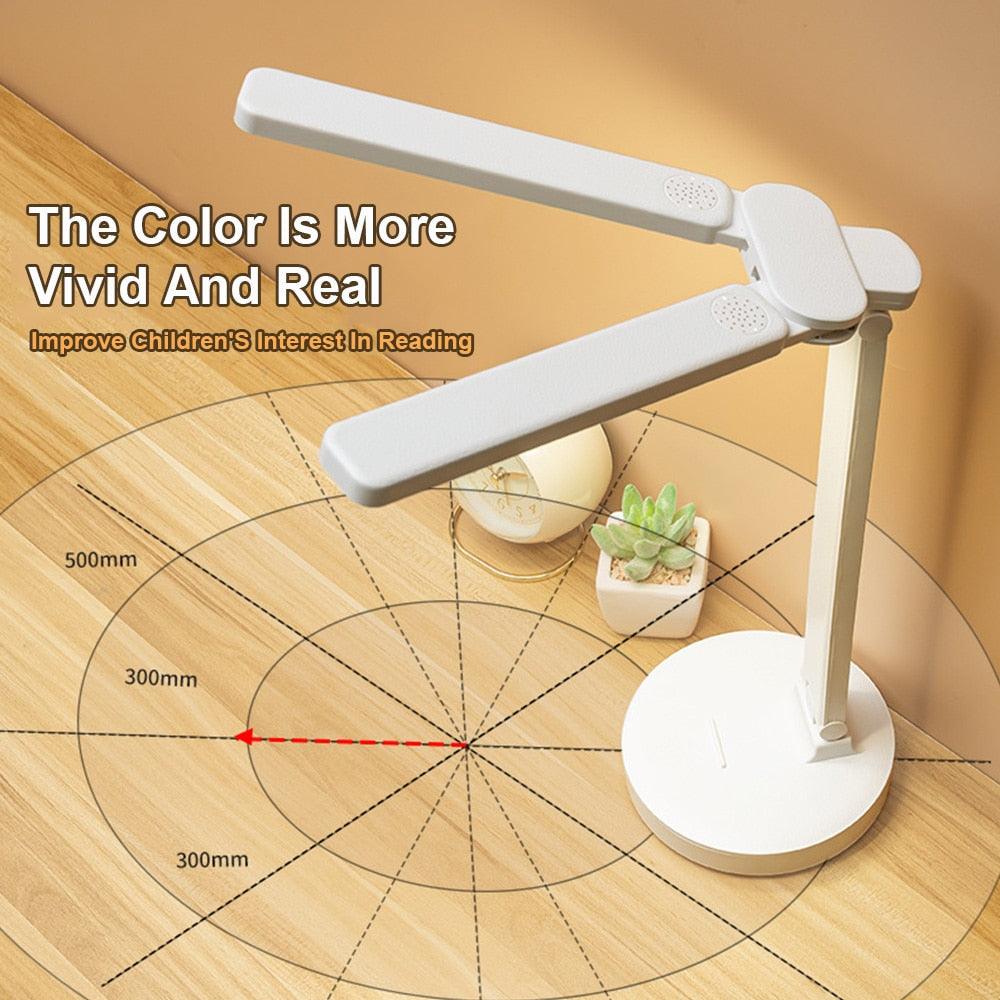 Double Lamp Cap Led Foldable Reading Lamp For Children's Mobile Phone Bracket Desk Study Light Free Shipping Bedroom Table Lamps Decorative Table Lamp Cute Study Lamps for Bedroom Décor