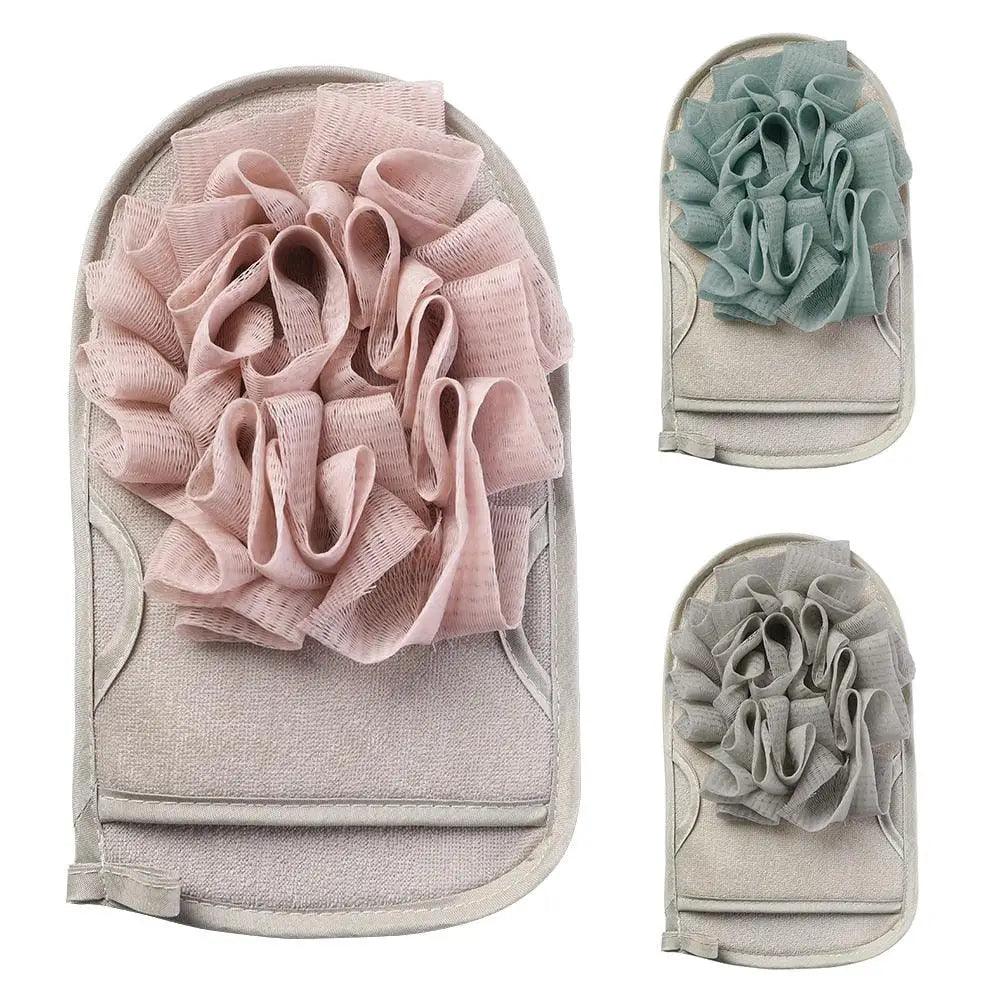 Double Sided 1PC Portable Scrub Bath Sponge For Shower Scrubber Body Cleaning Brush Elegant Gloves Shower Massage Towel Ball Bath Accessories