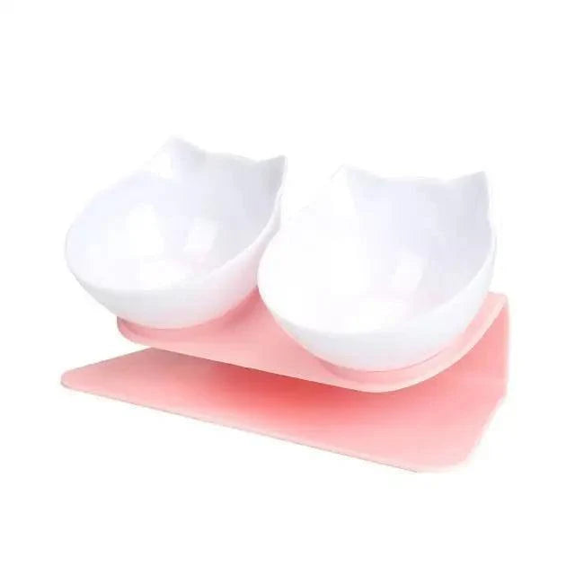 Double Transparent Non-slip Food Bowl With Protection For Cats Modern Kitten Food Bowl Pet Accessories