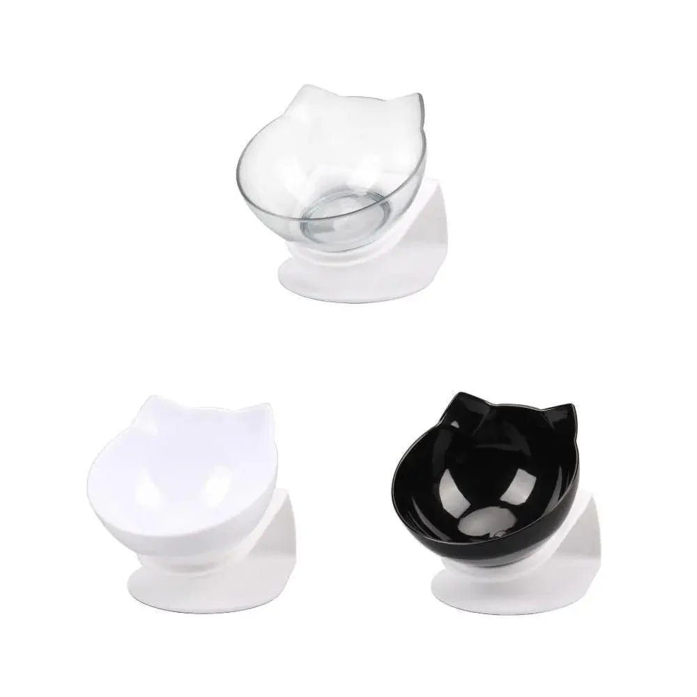 Double Transparent Non-slip Food Bowl With Protection For Cats Modern Kitten Food Bowl Pet Accessories
