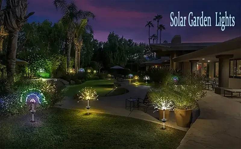 Solar Garden Waterproof Lights Fireworks Lights