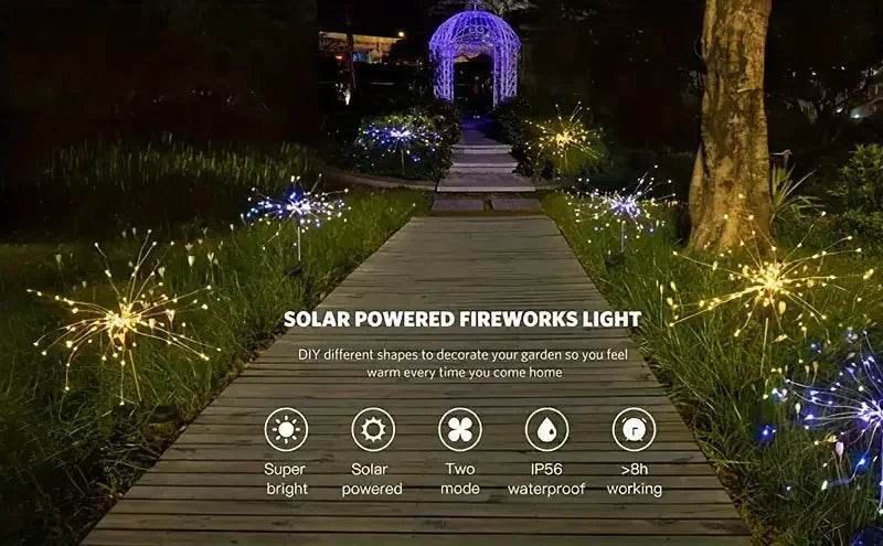 Solar Garden Waterproof Lights Fireworks Lights