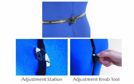 FAMILY DRESSFORM  Small Adjustable Mannequin Dress Form - Blue