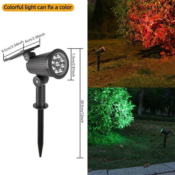 9 LED Solar Spotlights | Waterproof Outdoor Garden & Patio Lights