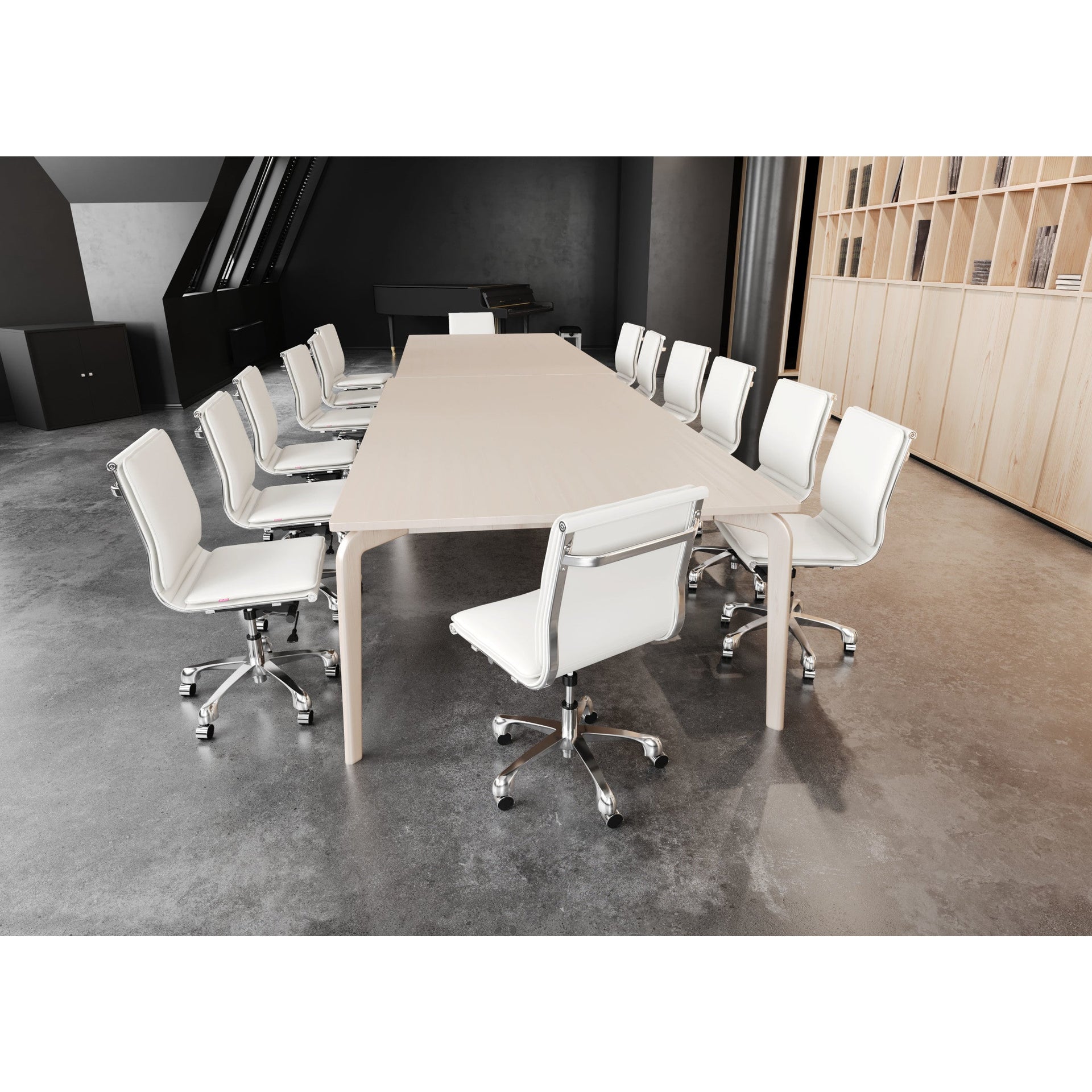 Lider Plus Armless Office Chair White