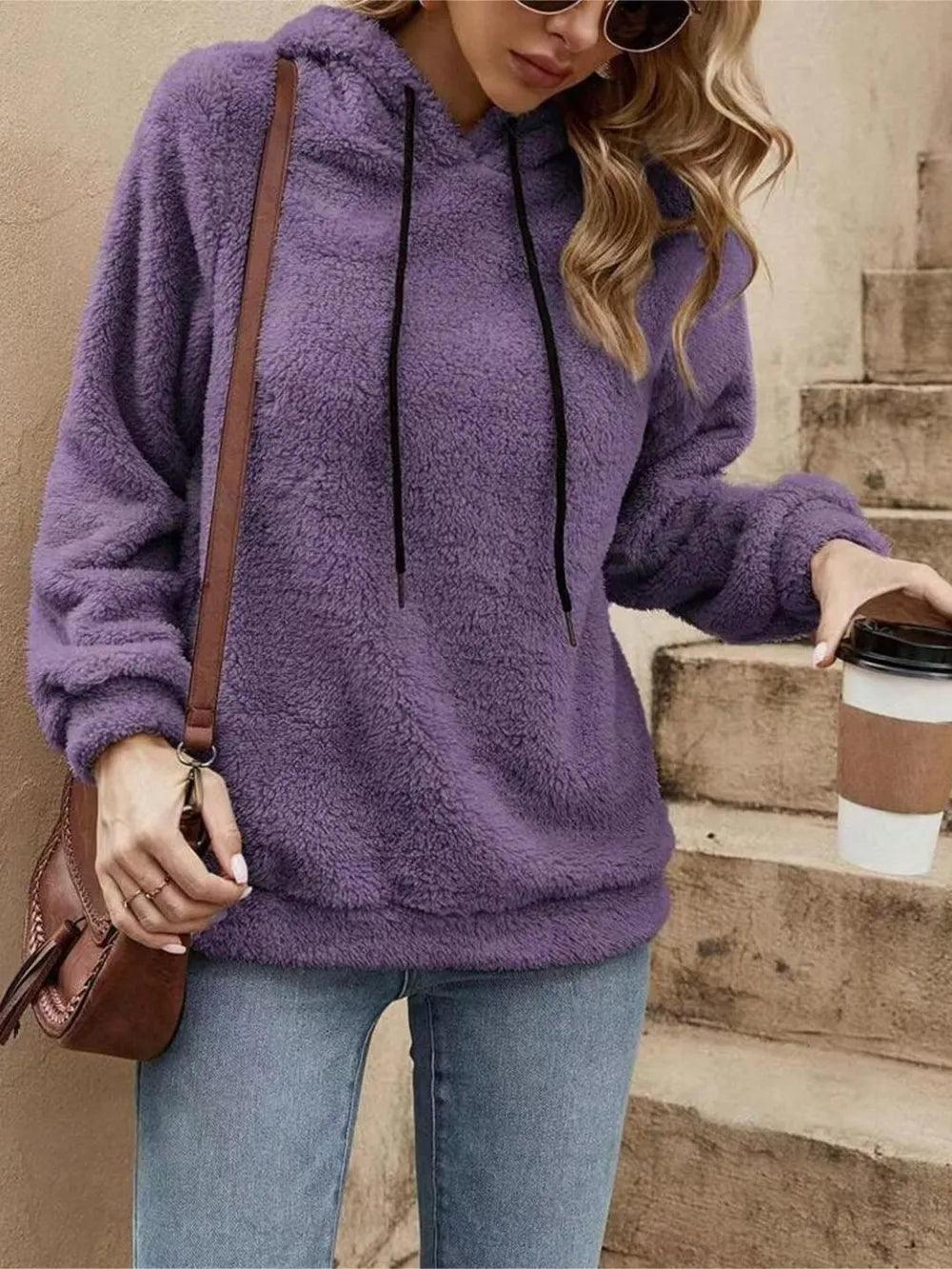 Drawstring Long Sleeve Hoodie