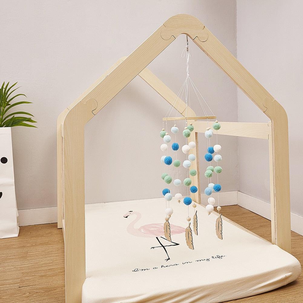 Dream Catcher Decoration Home Wind Chime Bed Bell Children's Girls Room Decor  Newborn Baby Bed Bell Dream Catcher String Pendant Kids Room Decoration Wooden Wind Chime Bed Bell Nursery Crib Bed Bell Baby Bedroom Ceiling Woven Beads Wind Chime