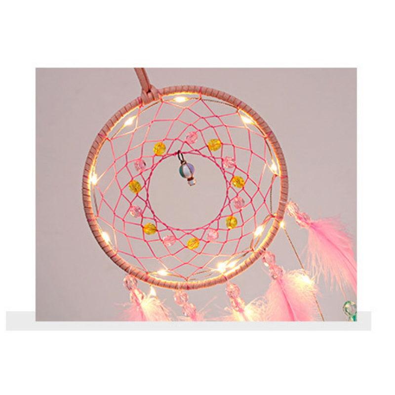 Dream Catcher Led Handmade Dream-catcher Traditional Feather Hanging Home Wall Decoration  Night Dream Catchers  Decor Ornament Wall Hanging Wind Chimes For Home Room Decoration