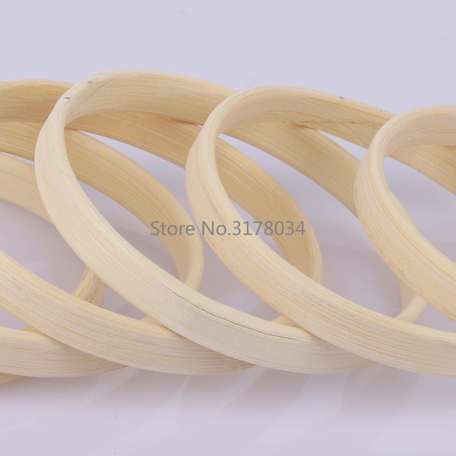 Dream Catcher Ring Round Bamboo Circle Embroidery Hoop Set Bamboo Circle Cross Stitch Hoop Ring Wind Chime DIY Hanging Accessories Wedding Wreath Decor Wall Crafts For Embroidery & Cross Stitch