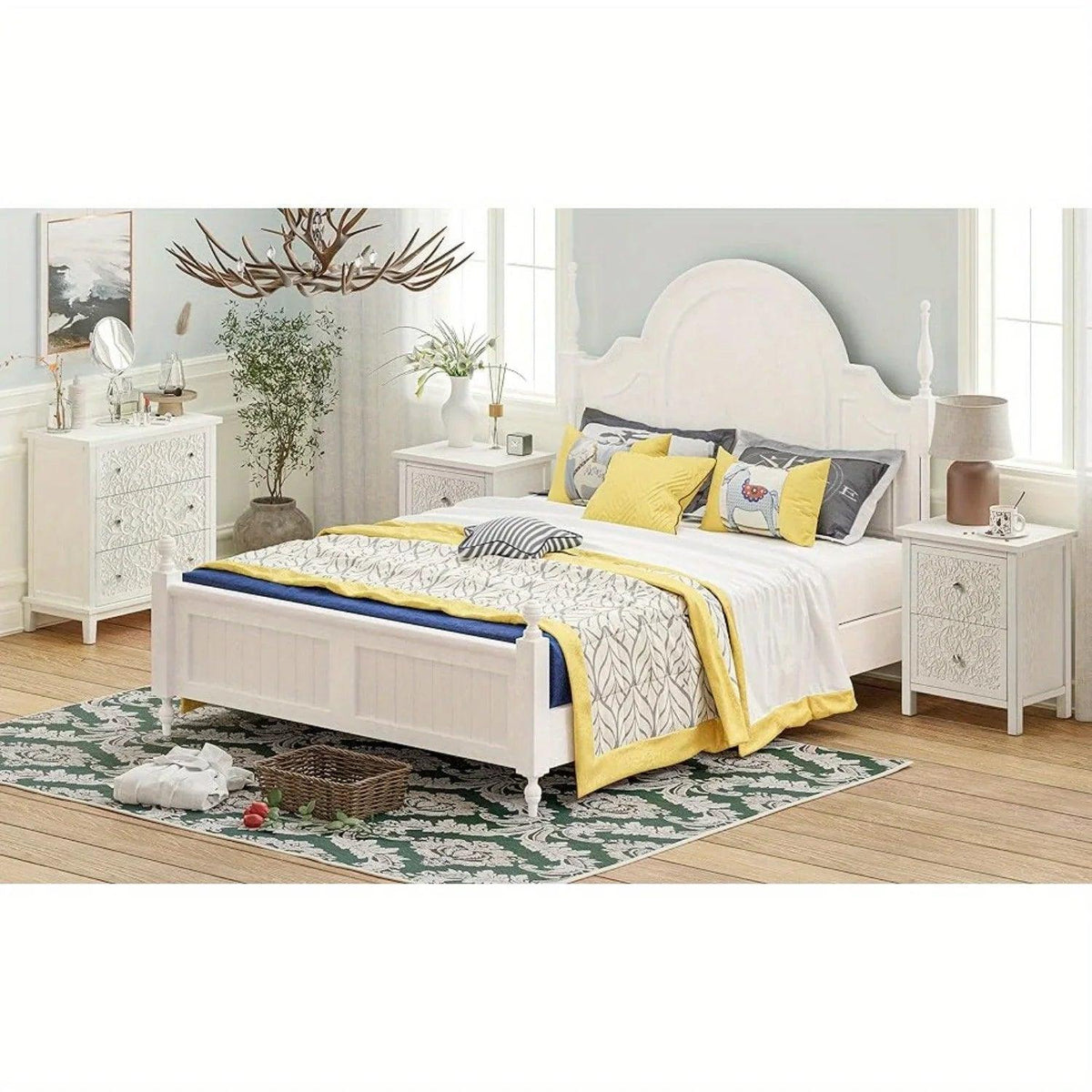 Dresser - Distressed White 3-Drawer