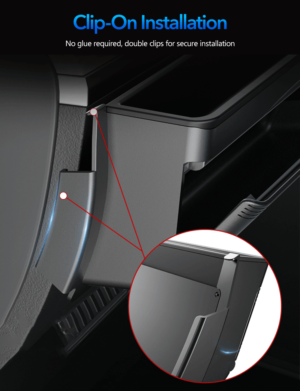 Driver Mini Glove Box for Tesla Model Y